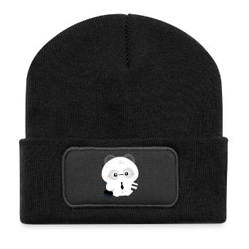 Tired Panda - Recycled Patch Beanie - black - Front