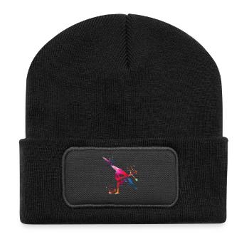 Gymnastin Mit Clubs Rhythmische Gymnastik - Recycelte Patch Beanie - Schwarz - Vorne