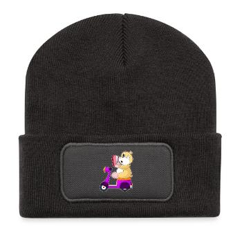 Hamster Scooter - Recycled Patch Beanie - dark grey - Front