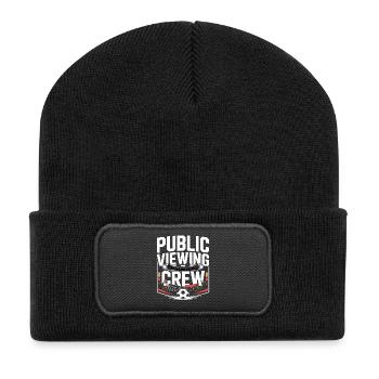 Public Viewing Crew Football Fan - Recycled Patch Beanie - black - Front