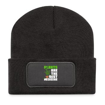 Médecine des plantes - Beanie recyclé à patch - charbon - Devant