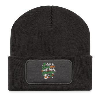 Ready vor Shenanigans | St. Patrick's Day - Recycelte Patch Beanie - Dunkelgrau - Vorne