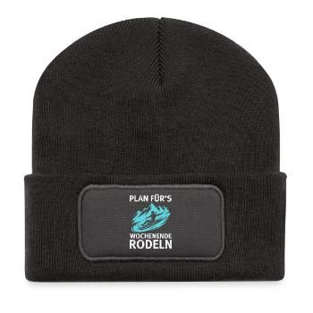 PLANIFIEZ LE WEEK-END DE LA LUGE - Beanie recyclé à patch - charbon - Devant