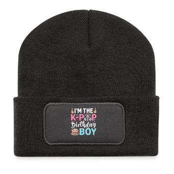 I'm The K-Pop Birthday Boy - Recycelte Patch Beanie - Dunkelgrau - Vorne