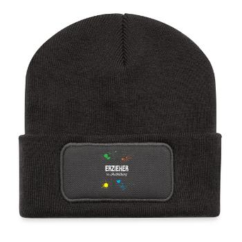 Éducateur en formation Crèche Formation des éducateurs - Beanie recyclé à patch - charbon - Devant
