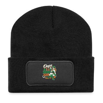 Oops I Shenanigan Leprechaun St Patrick's Girl - Recycled Patch Beanie - black - Front
