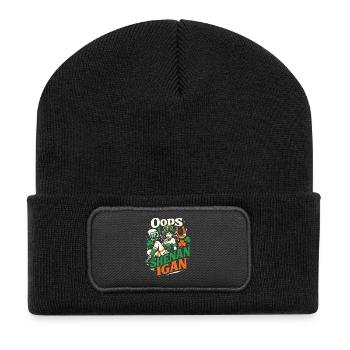 Oops I Shenanigan Leprechaun St Patrick's Girl - Recycled Patch Beanie - black - Front