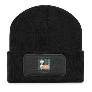 Sourdough Bread Baking Coastal Bakes Slow Rises - Recycled Patch Beanie - black - Front