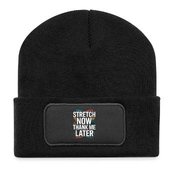 Un thérapeute de la main s’étire maintenant pour remercier le kinésithérapeute - Beanie recyclé à patch - noir - Devant