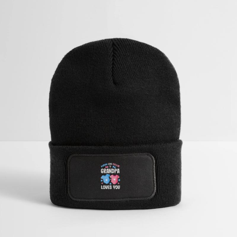 Pink Oder Blau Opa Liebt Dich Reveal Recycelte Patch Beanie