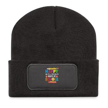 100 Tage Schule Mathe Gleichung Formel - Recycelte Patch Beanie - Dunkelgrau - Vorne