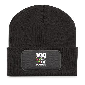 Trottinette dinosaure 100 Jours d’École - Beanie recyclé à patch - charbon - Devant