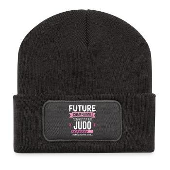 Future Championne De Judo Judoka - Beanie recyclé à patch - charbon - Devant