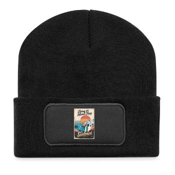 Temps sur l’île à Santorin - Beanie recyclé à patch - noir - Devant