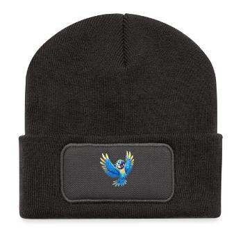 L’ère de l’ara - Beanie recyclé à patch - charbon - Devant