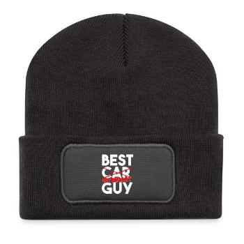 Best Gymnast Guy Funny Athletics Slogan - Recycled Patch Beanie - dark grey - Front