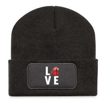 L’ère de l’ara - Beanie recyclé à patch - charbon - Devant