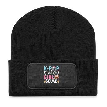 K-Pop Birthday Girl Squad - Recycelte Patch Beanie - Schwarz - Vorne