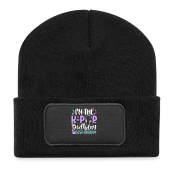 Je suis le meilleur ami d’anniversaire de la K Pop - Beanie recyclé à patch - noir - Devant