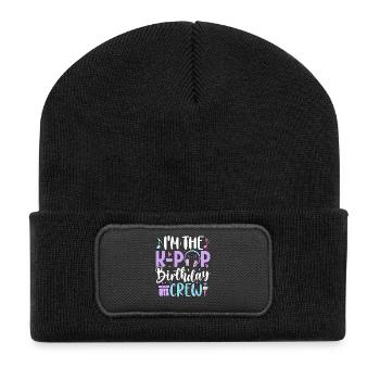 Je suis l’équipe d’anniversaire de K Pop - Beanie recyclé à patch - noir - Devant