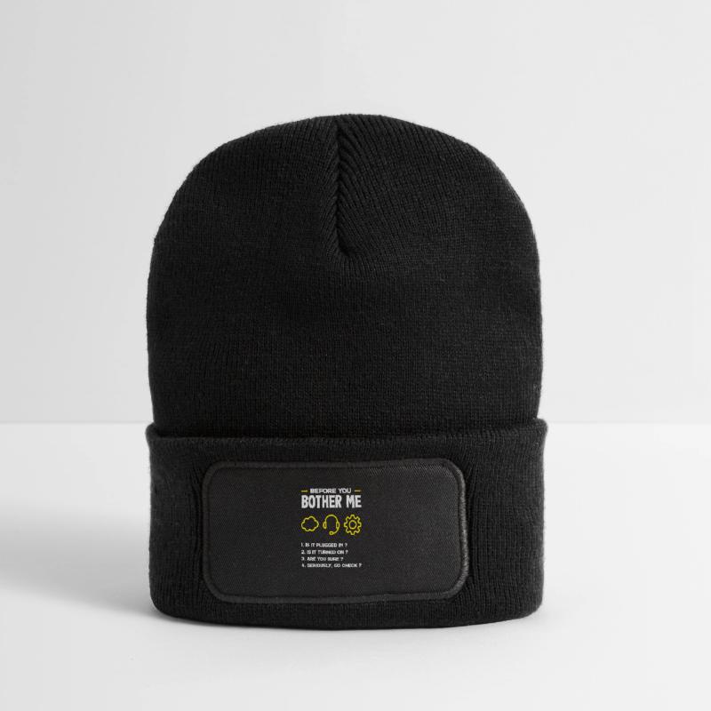 Bevor du mich störst Tech Support Liste IT Recycelte Patch Beanie