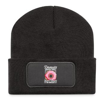 Restauration rapide en donuts - Beanie recyclé à patch - charbon - Devant