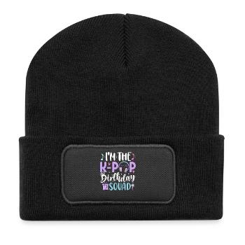 Je suis l’équipe d’anniversaire de K Pop - Beanie recyclé à patch - noir - Devant