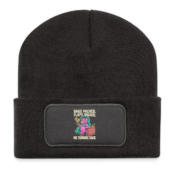 Unicornen-Urlaub: Koffer-Abenteuer - Recycelte Patch Beanie - Dunkelgrau - Vorne