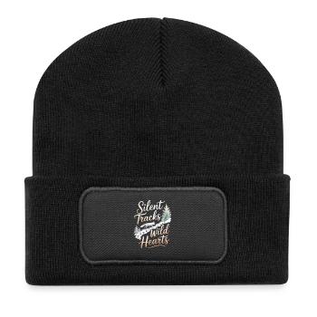 Silent Tracks Wild Hearts - Fuchs Natur Design - Recycled Patch Beanie - black - Front