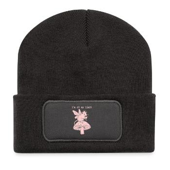 Fée Limite sur Champignon - Beanie recyclé à patch - charbon - Devant