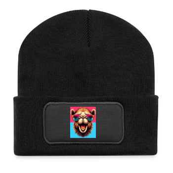 Kamel - Recycelte Patch Beanie - Schwarz - Vorne