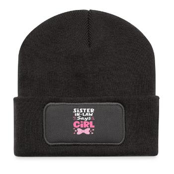 Sœur raide dit que la fille révèle le sexe - Beanie recyclé à patch - charbon - Devant