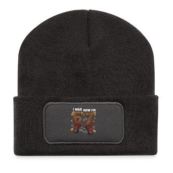 7 anniversaires : de 6 à 7 ans sur la moto tout-terrain - Beanie recyclé à patch - charbon - Devant