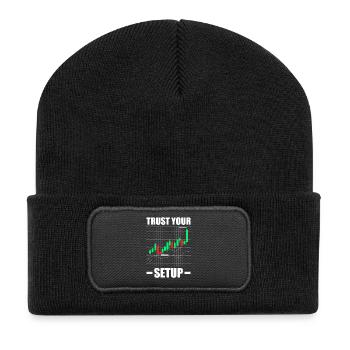 Trust your Setup Stock Market Exchange Trader - Recycled Patch Beanie - black - Front