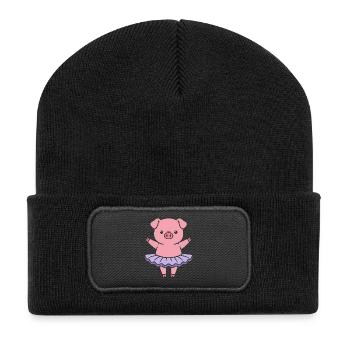 Piggy Ballerina Dance - Recycled Patch Beanie - black - Front