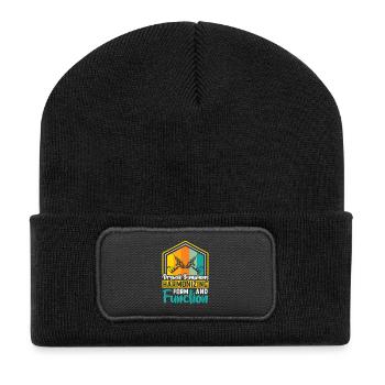 Drywall Drywall Builder Drywall Fitter - Recycled Patch Beanie - black - Front