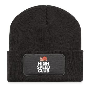 High Speed Screw - Recycled Patch Beanie - dark grey - Front
