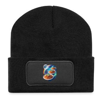 Galaxie Cosmic Pasta - Beanie recyclé à patch - noir - Devant