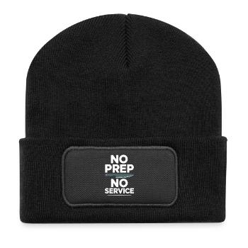 Prep Cook Küchenvorbereitung Back Of House Line - Recycelte Patch Beanie - Schwarz - Vorne