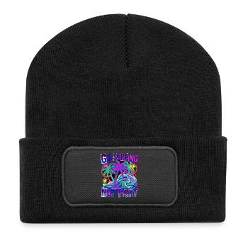 Surfing for peace against war Freedom - Recycled Patch Beanie - black - Front