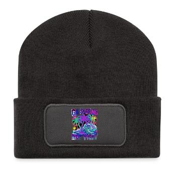 Surfing for peace against war Freedom - Recycled Patch Beanie - dark grey - Front