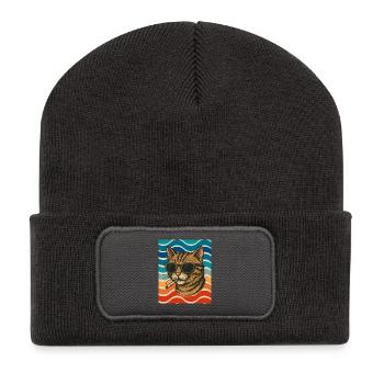 Katzensommer Sonnenbrille Zigarette - Recycelte Patch Beanie - Dunkelgrau - Vorne