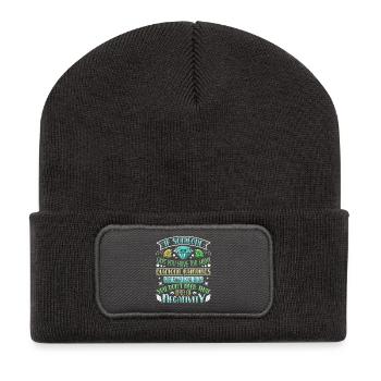 Peintre de diamants artisan broderie Artiste diamant - Beanie recyclé à patch - charbon - Devant