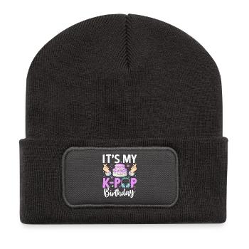 It's My K-Pop Birthday - Recycelte Patch Beanie - Dunkelgrau - Vorne
