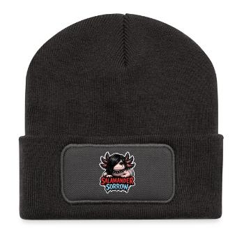 Axolotl lover, Cute Axolotl, Funny - Recycled Patch Beanie - dark grey - Front
