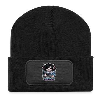 Axolotl lover, Cute Axolotl, Funny - Recycled Patch Beanie - black - Front