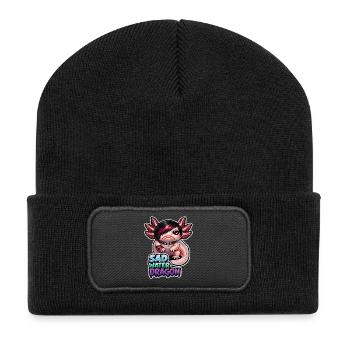 Axolotl lover, Cute Axolotl, Funny - Recycled Patch Beanie - black - Front