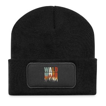 Forest Love Nature Hiking Retro Adventure - Recycled Patch Beanie - black - Front