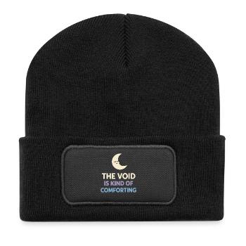 Existenzieller Humor, Nihilismus, Humor, - Recycelte Patch Beanie - Schwarz - Vorne