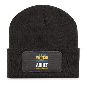 Dire que les jeunes ont l’air vieux Humour Cadeau drôle - Beanie recyclé à patch - charbon - Devant